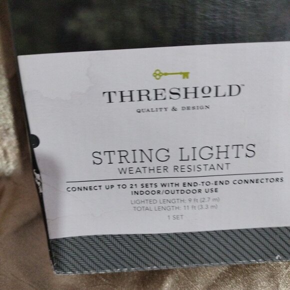 Threshold 10 String Lights Weather Resistant Indoor & Outdoor New NOS - Picture 5 of 9